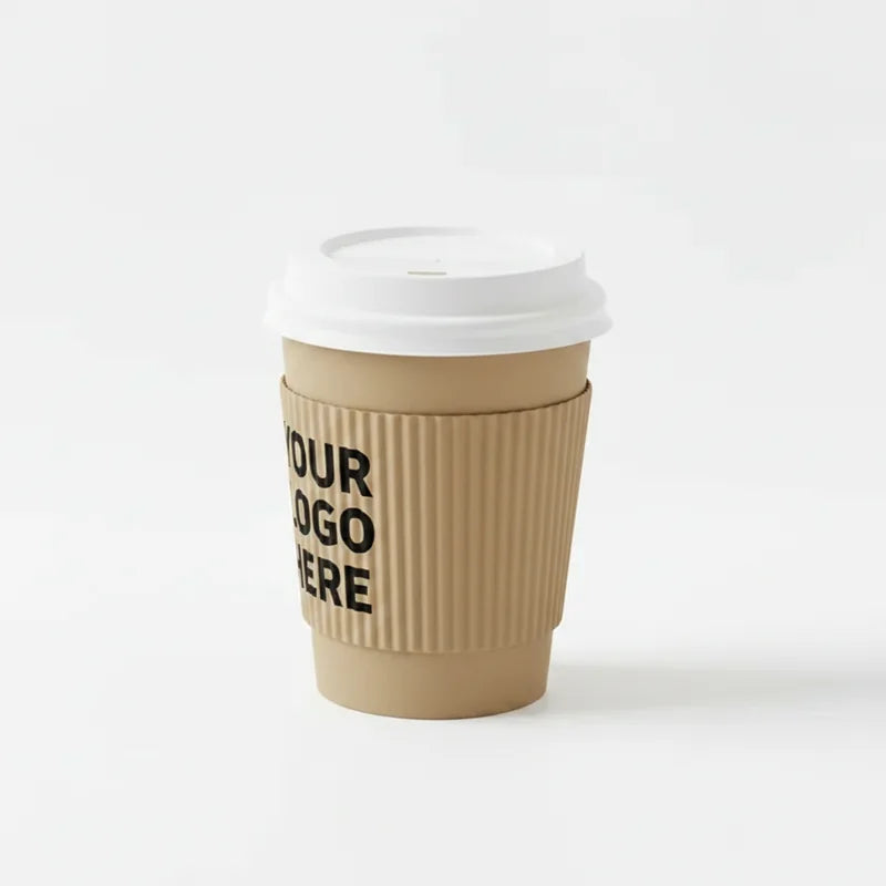 Takeaway Paper Cup 12oz Kraft Sleeve