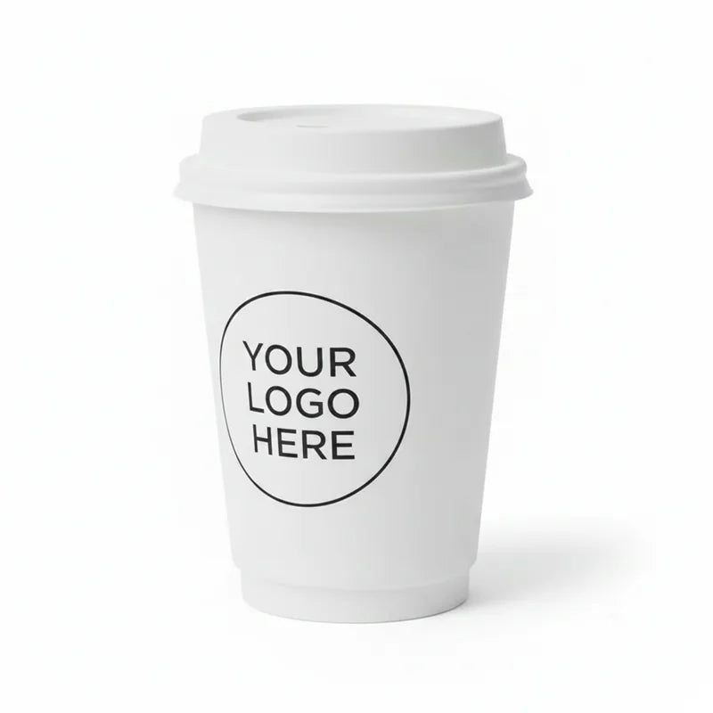 Takeaway Paper Cup 16oz White Lid