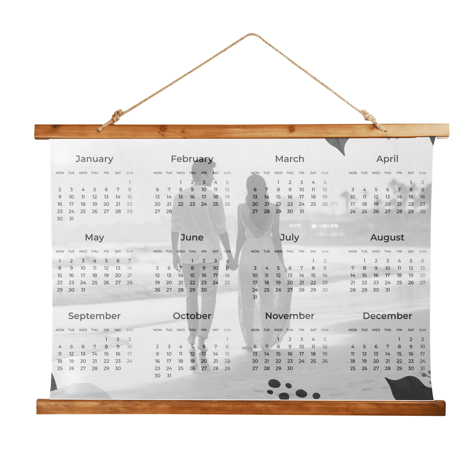 Wood Topped Wall Tapestry